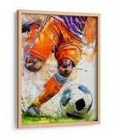 Acción futbolística dinámica - Justyna Jaszke | Cuadro decorativo de Canvas Lab