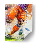Acción futbolística dinámica - Justyna Jaszke | Cuadro decorativo de Canvas Lab