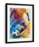 Acción futbolística vibrante - Justyna Jaszke | Cuadro decorativo de Canvas Lab