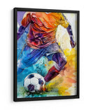 Acción futbolística vibrante - Justyna Jaszke | Cuadro decorativo de Canvas Lab
