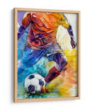 Acción futbolística vibrante - Justyna Jaszke | Cuadro decorativo de Canvas Lab
