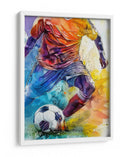 Acción futbolística vibrante - Justyna Jaszke | Cuadro decorativo de Canvas Lab