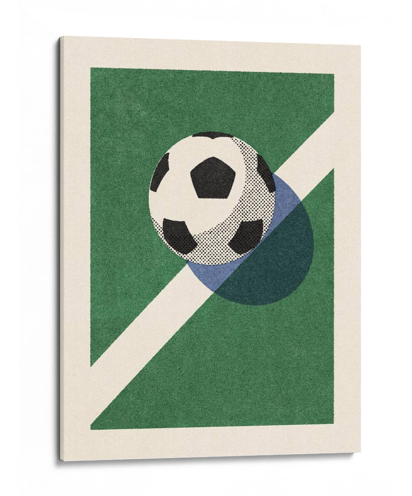 Afiche de futbol gráfico retro - Daniel Coulmann | Cuadro decorativo de Canvas Lab