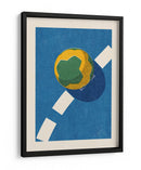 Balón de juego en la cancha azul - Daniel Coulmann | Cuadro decorativo de Canvas Lab