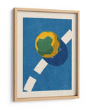 Balón de juego en la cancha azul - Daniel Coulmann | Cuadro decorativo de Canvas Lab