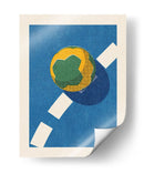 Balón de juego en la cancha azul - Daniel Coulmann | Cuadro decorativo de Canvas Lab