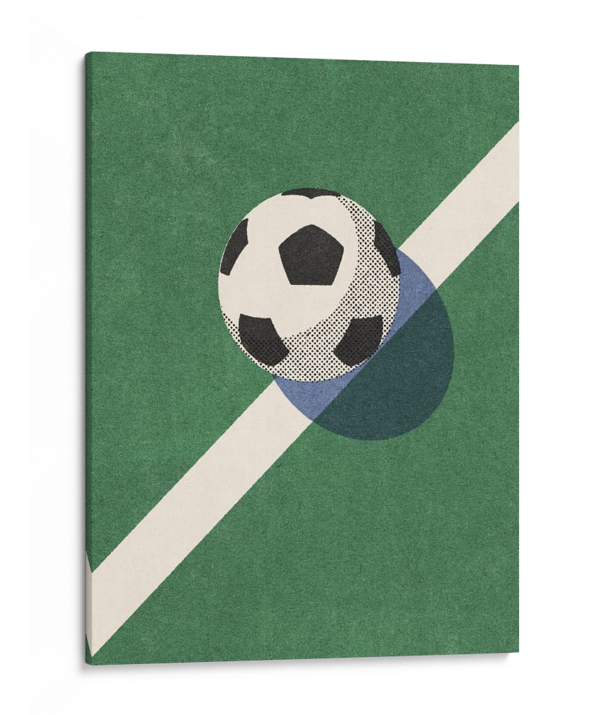 Afiche de futbol gráfico retro 5 - Daniel Coulmann | Cuadro decorativo de Canvas Lab