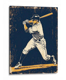 Bateador de béisbol antiguo - Fluidys Studio IV | Cuadro decorativo de Canvas Lab