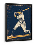 Bateador de béisbol antiguo - Fluidys Studio IV | Cuadro decorativo de Canvas Lab