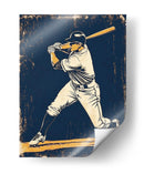 Bateador de béisbol antiguo - Fluidys Studio IV | Cuadro decorativo de Canvas Lab