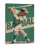 Béisbol atemporal: El swing perfecto del bateador clásico - Fluidys Studio IV | Cuadro decorativo de Canvas Lab