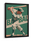 Béisbol atemporal: El swing perfecto del bateador clásico - Fluidys Studio IV | Cuadro decorativo de Canvas Lab