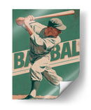 Béisbol atemporal: El swing perfecto del bateador clásico - Fluidys Studio IV | Cuadro decorativo de Canvas Lab