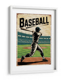 Béisbol clásico: afiche de litografía vintage con bateador - Andreas Magnusson | Cuadro decorativo de Canvas Lab