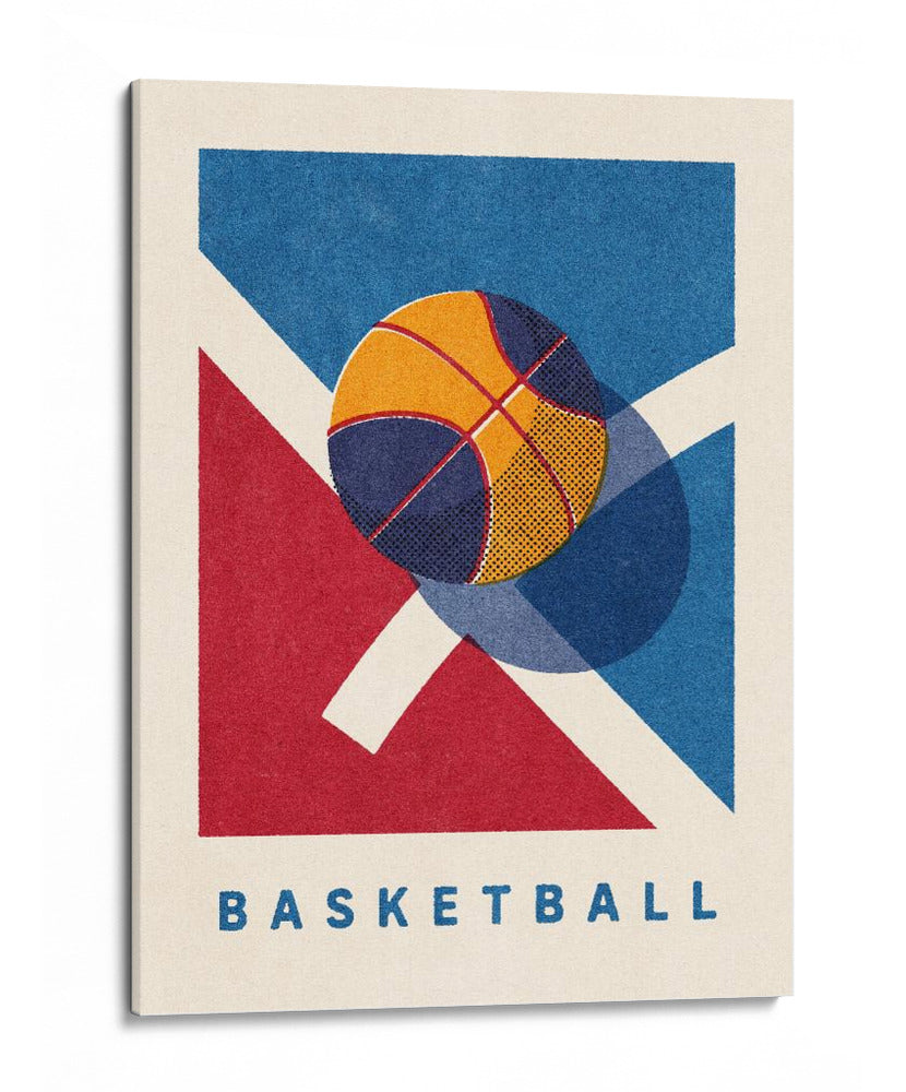 Juego de baloncesto retro - Daniel Coulmann | Cuadro decorativo de Canvas Lab