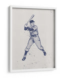 Dibujo a mano de bateador vintage - Nicholas | Cuadro decorativo de Canvas Lab