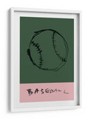 Costuras y campos de color: un béisbol conceptual - cartissi | Cuadro decorativo de Canvas Lab