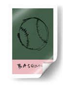 Costuras y campos de color: un béisbol conceptual - cartissi | Cuadro decorativo de Canvas Lab
