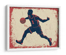 Dribling de baloncesto vintage - Fluidys Studio IV | Cuadro decorativo de Canvas Lab