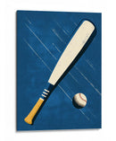 Impacto en el diamante: béisbol retro - Fluidys Studio IV | Cuadro decorativo de Canvas Lab