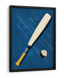 Impacto en el diamante: béisbol retro - Fluidys Studio IV | Cuadro decorativo de Canvas Lab