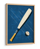 Impacto en el diamante: béisbol retro - Fluidys Studio IV | Cuadro decorativo de Canvas Lab
