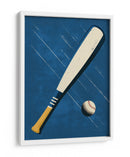 Impacto en el diamante: béisbol retro - Fluidys Studio IV | Cuadro decorativo de Canvas Lab