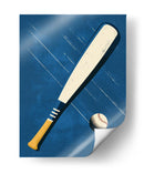 Impacto en el diamante: béisbol retro - Fluidys Studio IV | Cuadro decorativo de Canvas Lab