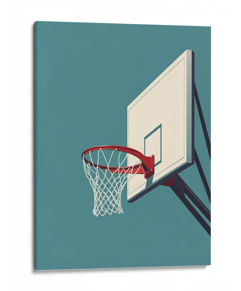 Canasta de baloncesto color azul verdoso - Andreas Magnusson | Cuadro decorativo de Canvas Lab
