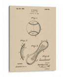 Dibujo de patente de béisbol antiguo - Andreas Magnusson | Cuadro decorativo de Canvas Lab