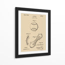 Dibujo de patente de béisbol antiguo - Andreas Magnusson | Cuadro decorativo de Canvas Lab
