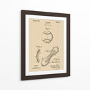 Dibujo de patente de béisbol antiguo - Andreas Magnusson | Cuadro decorativo de Canvas Lab