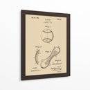 Dibujo de patente de béisbol antiguo - Andreas Magnusson | Cuadro decorativo de Canvas Lab