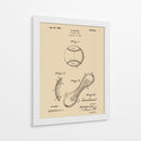 Dibujo de patente de béisbol antiguo - Andreas Magnusson | Cuadro decorativo de Canvas Lab