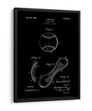 Patente de béisbol antiguo a obscuras - Andreas Magnusson | Cuadro decorativo de Canvas Lab