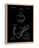 Patente de béisbol antiguo a obscuras - Andreas Magnusson | Cuadro decorativo de Canvas Lab