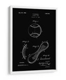 Patente de béisbol antiguo a obscuras - Andreas Magnusson | Cuadro decorativo de Canvas Lab
