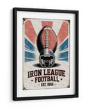 Afiche de metal vintage: Iron League Football, Est. 1948 - Andreas Magnusson | Cuadro decorativo de Canvas Lab