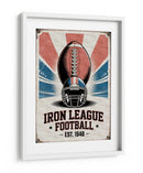 Afiche de metal vintage: Iron League Football, Est. 1948 - Andreas Magnusson | Cuadro decorativo de Canvas Lab
