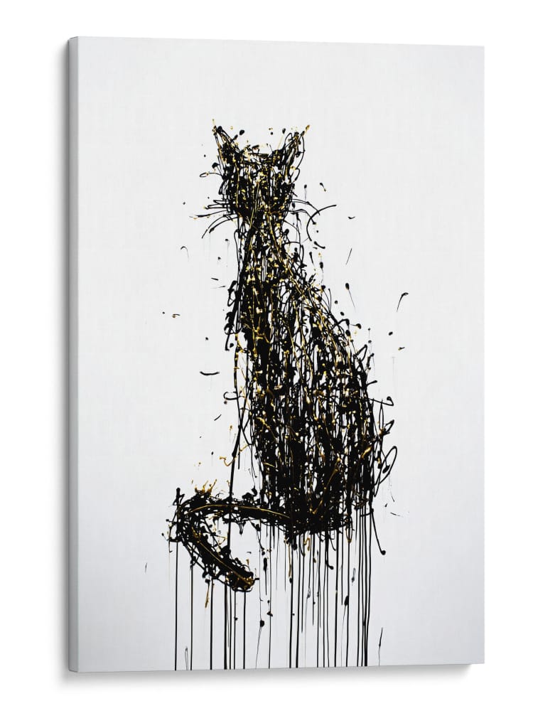 Gato dorado - DIEGO D L | Cuadro decorativo de Canvas Lab