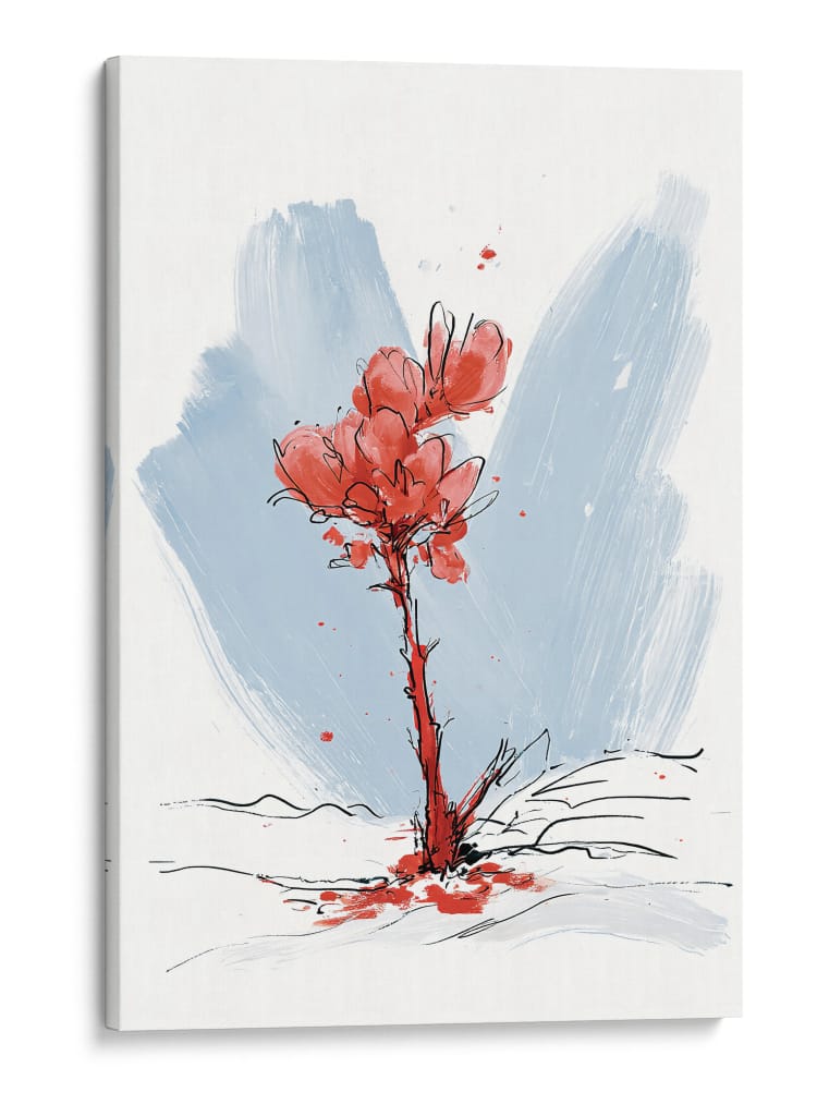 Rojo en nieve - DIEGO D L | Cuadro decorativo de Canvas Lab