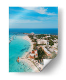 Playa Norte, Isla Mujeres desde el aire - Abner Fabian | Cuadro decorativo de Canvas Lab