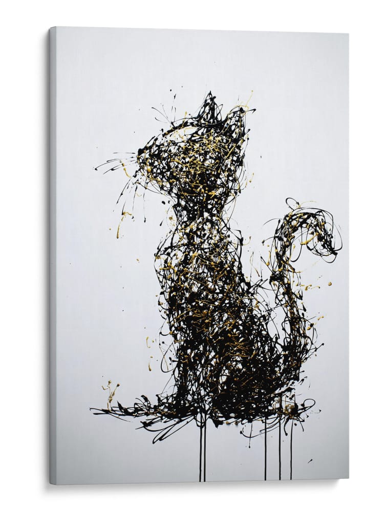 Gato dorado II - DIEGO D L | Cuadro decorativo de Canvas Lab