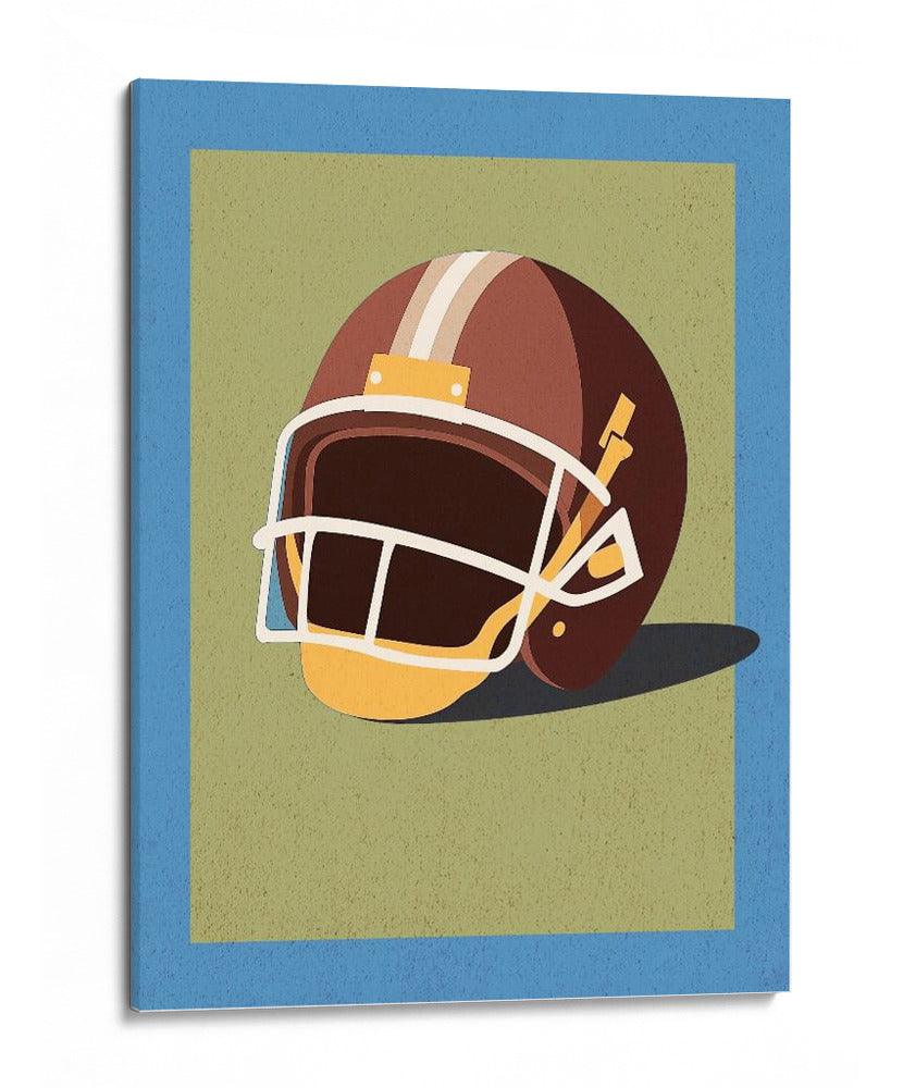 Casco de futbol americano vintage: una ilustración clásica gráfica - Fluidys Studio IV | Cuadro decorativo de Canvas Lab
