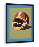 Casco de futbol americano vintage: una ilustración clásica gráfica - Fluidys Studio IV | Cuadro decorativo de Canvas Lab