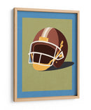 Casco de futbol americano vintage: una ilustración clásica gráfica - Fluidys Studio IV | Cuadro decorativo de Canvas Lab
