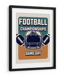 Cartel retro de campeonatos de fútbol americano: día de juego - Fluidys Studio IV | Cuadro decorativo de Canvas Lab