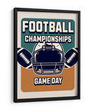 Cartel retro de campeonatos de fútbol americano: día de juego - Fluidys Studio IV | Cuadro decorativo de Canvas Lab