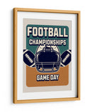 Cartel retro de campeonatos de fútbol americano: día de juego - Fluidys Studio IV | Cuadro decorativo de Canvas Lab