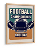 Cartel retro de campeonatos de fútbol americano: día de juego - Fluidys Studio IV | Cuadro decorativo de Canvas Lab